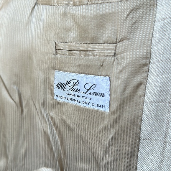 Bernini Beverly Hills 3-Piece 100% Linen Suit - Men’s (Made in Italy) - Picture 4 of 7